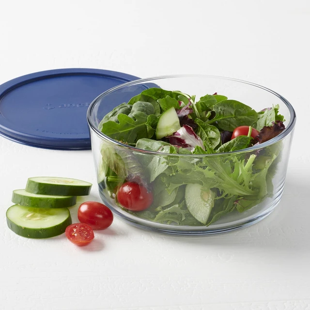 Alt view image 3 of 7 - Anchor Hocking 7-Cup Round Glass Food Storage Container with Lid