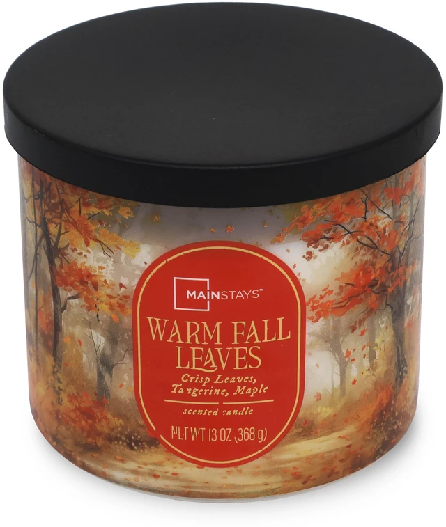 Alt view image 3 of 6 - Mainstays 3-Wick Warm Fall Leaves Scented Candle, 13 oz