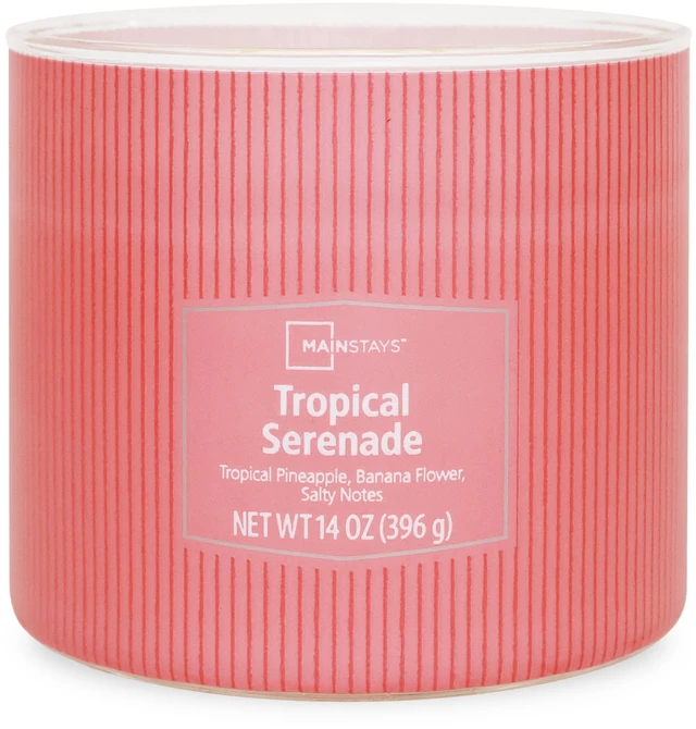 Alt view image 2 of 6 - Mainstays 3-Wick Textured Wrapped Candle, Tropical Serenade, 14oz