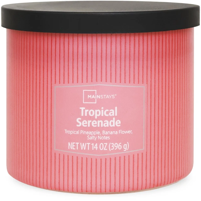 Alt view image 3 of 6 - Mainstays 3-Wick Textured Wrapped Candle, Tropical Serenade, 14oz