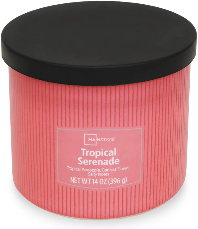 Alt view image 5 of 6 - Mainstays 3-Wick Textured Wrapped Candle, Tropical Serenade, 14oz