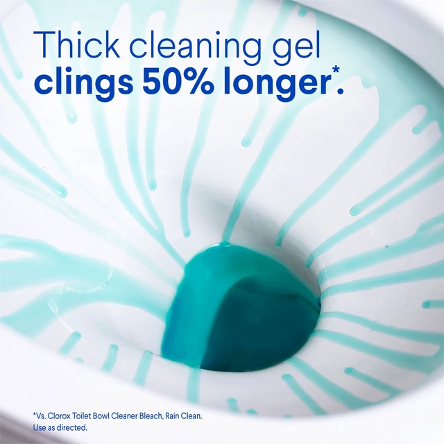 Alt view image 4 of 5 - Clorox Toilet Bowl Cleaner Clinging Bleach Gel Ocean Mist 24fl oz 2 Pack