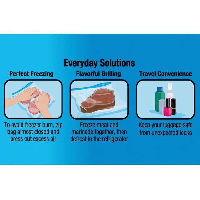 Alt view image 4 of 6 - Great Value Freezer Guard Double Zipper Gallon Freezer Bag, 80 Count