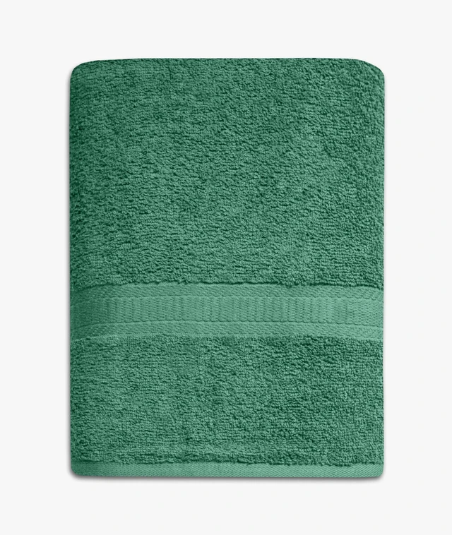 Main image of Mainstays Basic Bath Sheet, 100% Cotton, Soft and Absorbent, Green
