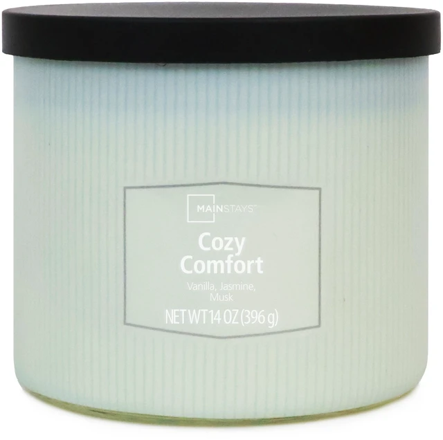 Alt view image 3 of 6 - Mainstays Cozy Comfort 3-Wick Textured Wrapped Scented Candle 14oz