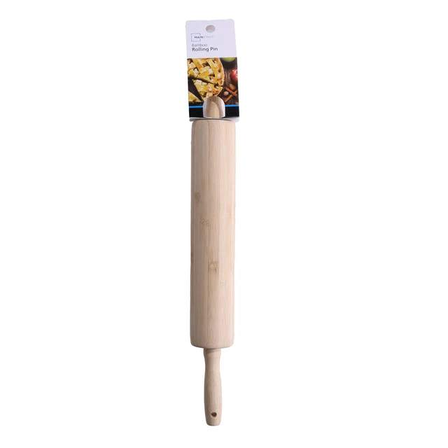 Alt view image 2 of 5 - Mainstays Classic Bamboo Rolling Pin, 18.3in x 2.16in