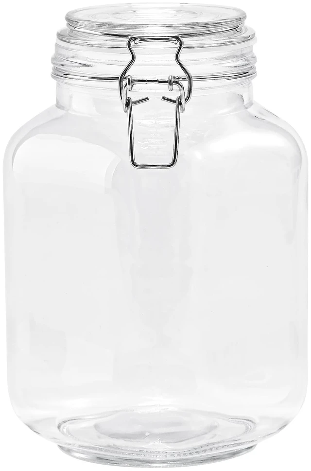 Alt view image 3 of 6 - Mainstays 67 oz Glass Airtight Food Storage Jar with Locking Lid, for Dry Food, Coffee, Sugar, and Pantry Organization