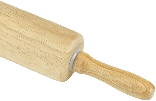Alt view image 2 of 7 - GoodCook Wood Barrel Dough Rolling Pin, 10" x 2", Water-Resistant, 1 Piece