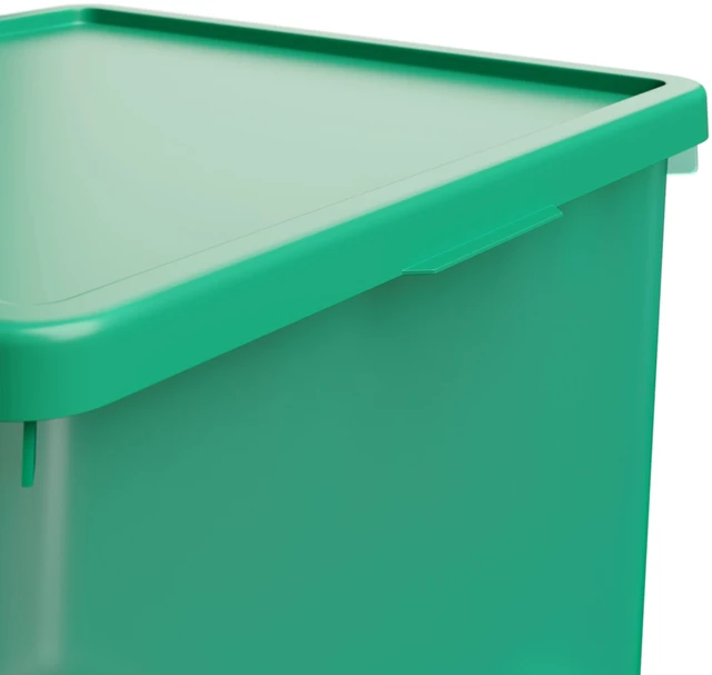 Alt view image 3 of 7 - Mainstays Kids Large Green Plastic Storage Bin with Lid
