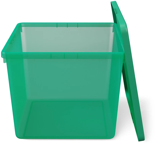 Alt view image 2 of 7 - Mainstays Kids Large Green Plastic Storage Bin with Lid