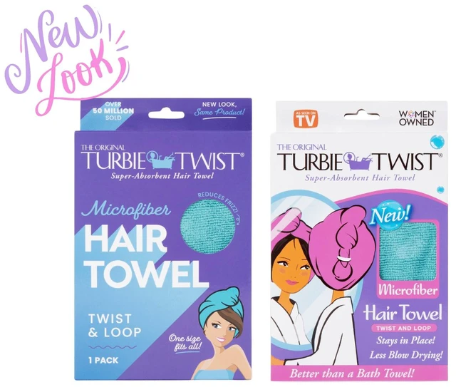Main image of Turbie Twist Microfiber Hair Towel for Kids and Adults Peacock Blue