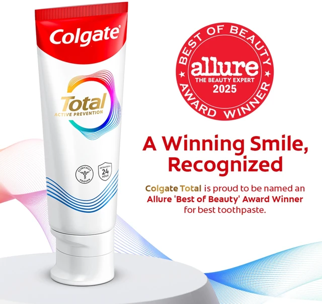 Alt view image 2 of 6 - Colgate Total Active Prevention Whitening Toothpaste, Mint, 2 Pack, 5.1oz