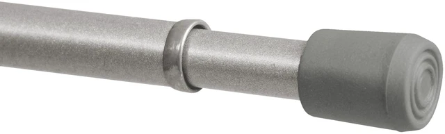 Alt view image 3 of 6 - Mainstays Adjustable Spring Tension Curtain Rod, 2 Pack, 7/16in, 18-28in, Chrome
