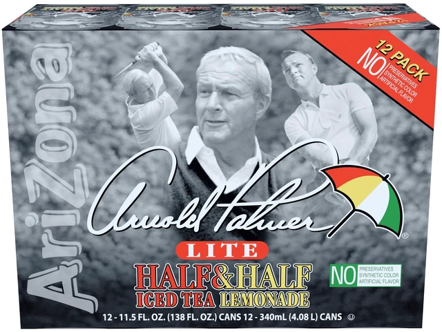 Main image of AriZona Arnold Palmer Lite Half & Half Iced Tea Lemonade 11.5fl oz Pack of 12
