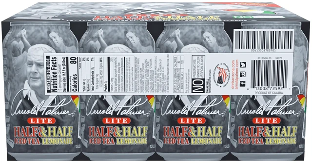 Alt view image 6 of 6 - AriZona Arnold Palmer Lite Half & Half Iced Tea Lemonade 11.5fl oz Pack of 12