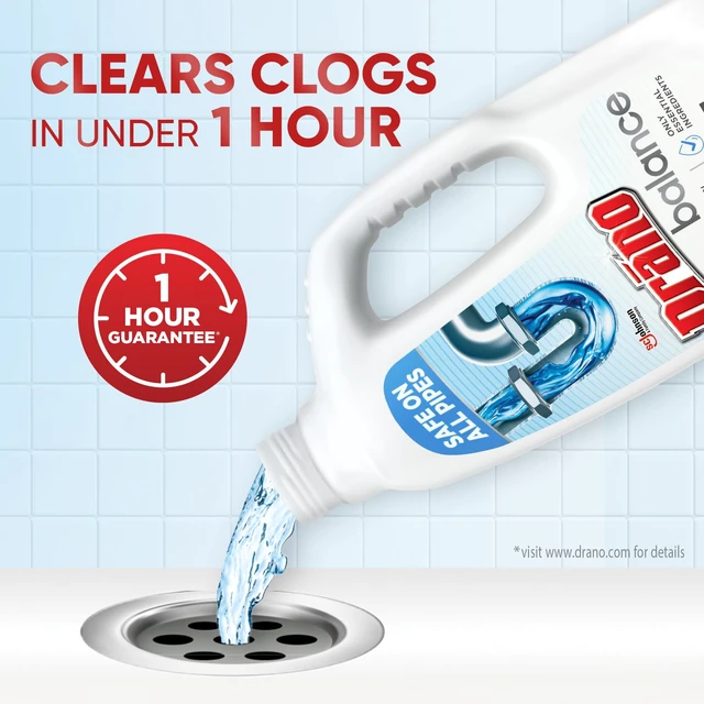 Alt view image 5 of 5 - Drano Balance Drain Cleaner and Clog Remover, 32 oz, 1 Count