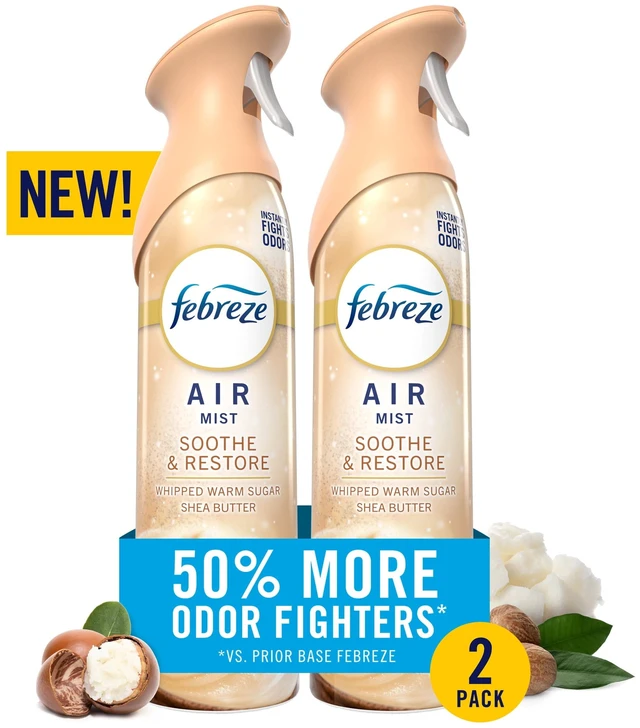 Main image of Febreze Air Mist Soothe & Restore Air Freshener Spray, 8.1oz, 2 Count