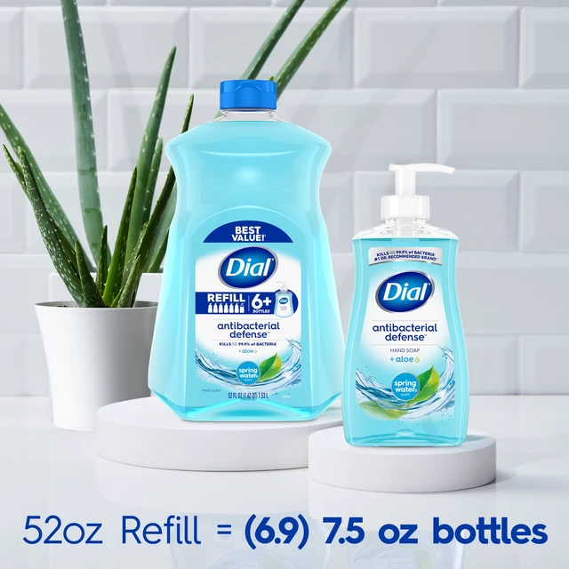 Alt view image 3 of 6 - Dial Antibacterial Defense Spring Water Liquid Hand Soap Refill, 52 fl oz