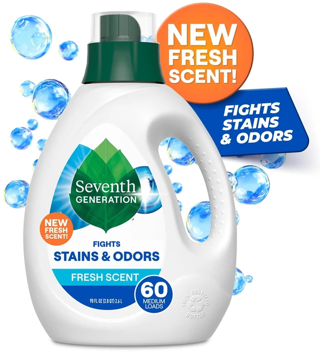 Main image of Seventh Generation Liquid Laundry Detergent 90fl oz 60Loads Fresh Scent