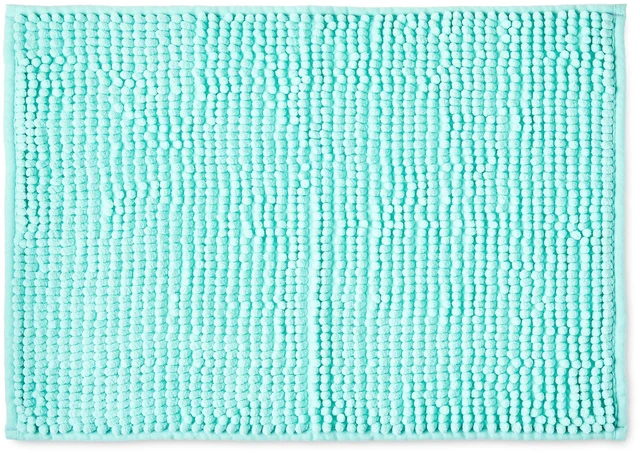 Main image of 17 In X 24 In Mainstays Aqua Chenille Noodle Bath Rug