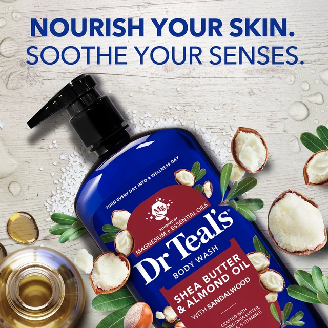 Alt view image 6 of 6 - Dr Teal's Body Wash with Shea Butter, Almond, and Pure Epsom Salt, 24 fl oz