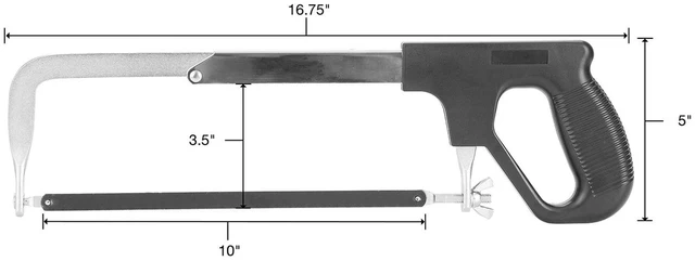 Alt view image 2 of 6 - Hyper Tough 12inch Adjustable Frame Hacksaw