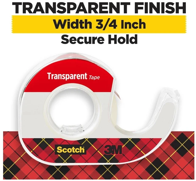 Alt view image 2 of 5 - Scotch Transparent Tape Dispenser, Clear, 3/4in x 300in, 3 Dispensers