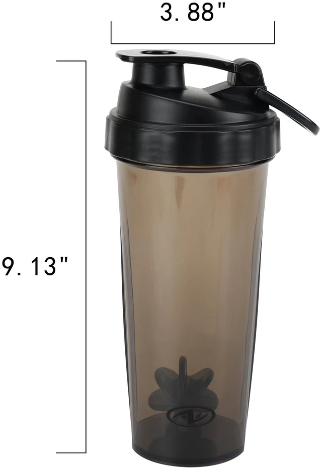Alt view image 4 of 7 - 24oz Athletic Works Black Shaker Bottle - Tritan BPA-Free Leak-Proof