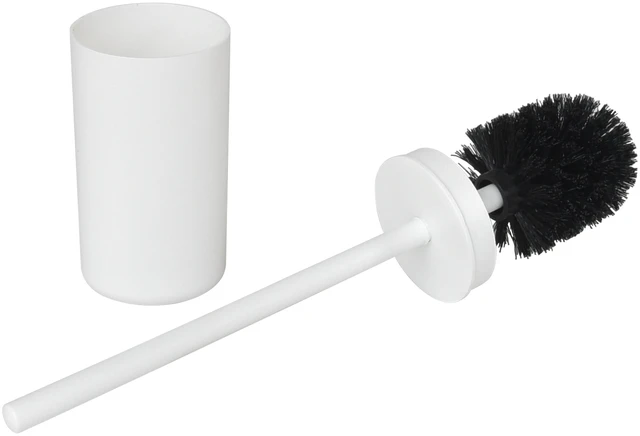 Main image of Mainstays Basics Plastic Toilet Brush and Holder Set, White