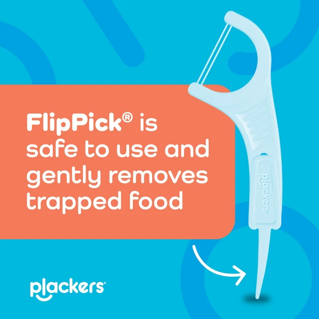 Alt view image 5 of 5 - Plackers Twin Line Floss Picks with Tuffloss Fiber & FlipPick, Double-Line Flosser, Intense Mint, 75 Count