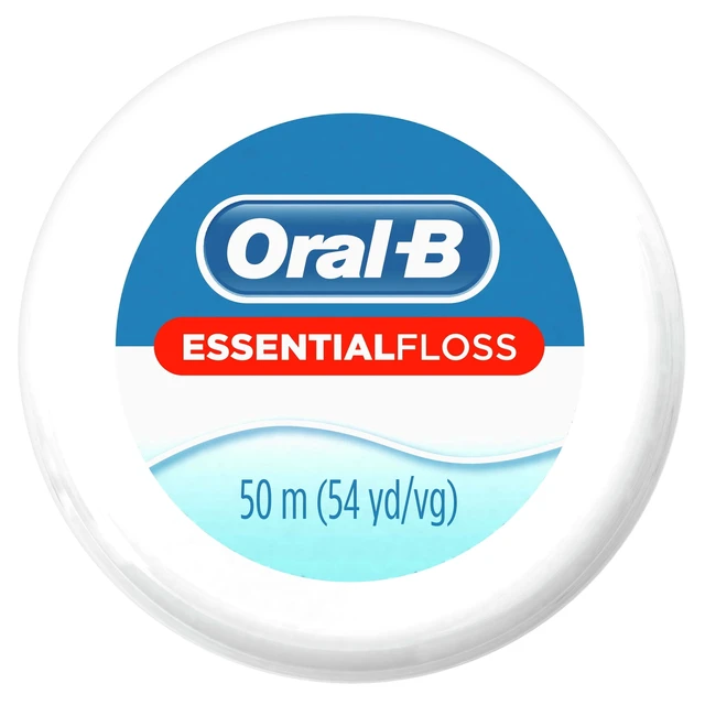 Alt view image 3 of 6 - Oral-B Essential Floss Mint Waxed Dental Floss Cavity Defense, 2 Pack, 50m