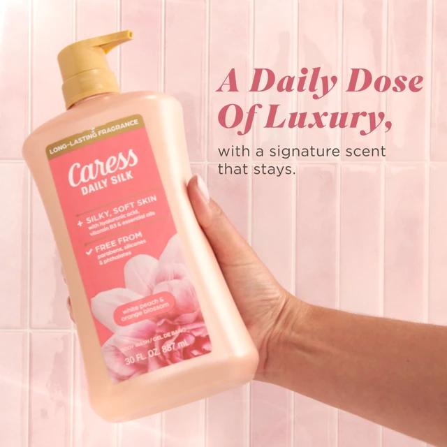 Alt view image 4 of 6 - Caress Daily Silk Moisturizing Body Wash with Hyaluronic Acid and Vitamin B3, 30oz