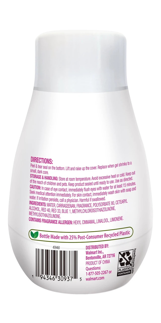 Alt view image 3 of 6 - Great Value 4-Pack Adjustable Solid Gel Cone Air Freshener, Raspberry Fields, 7oz