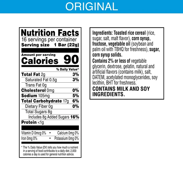 Alt view image 5 of 5 - 4oz 16Count Rice Krispies Treats Original Chewy Crispy Marshmallow Squares