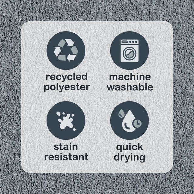 Alt view image 4 of 6 - Mainstays Basic Polyester Toilet Lid Cover, Grey, 19"x22"