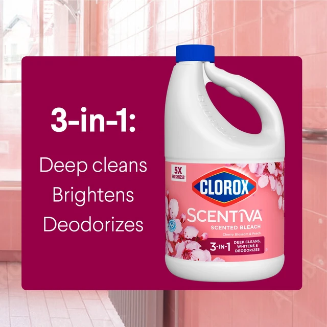Alt view image 3 of 6 - Clorox Scentiva Scented Bleach Cherry Blossom & Peach 81 fl oz