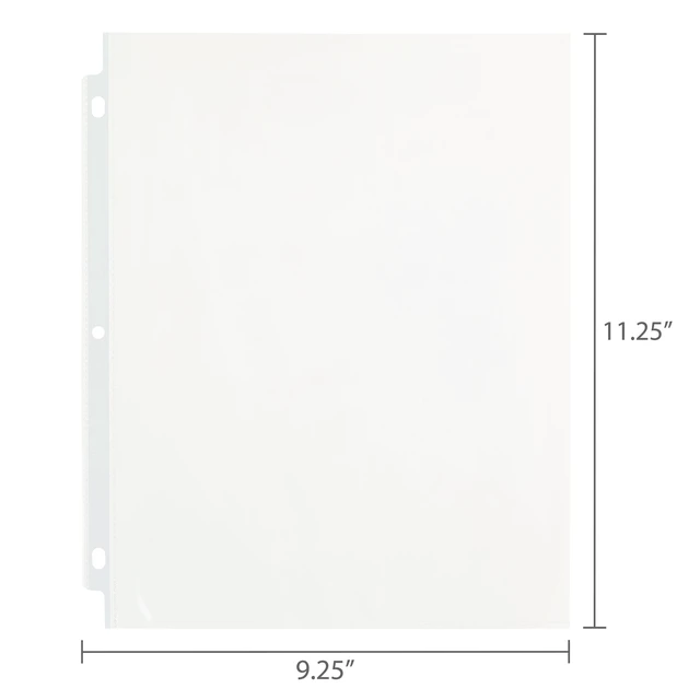 Alt view image 6 of 6 - Pen+Gear Heavyweight Sheet Protectors, Clear, 9.25" x 11.22", 25 Count