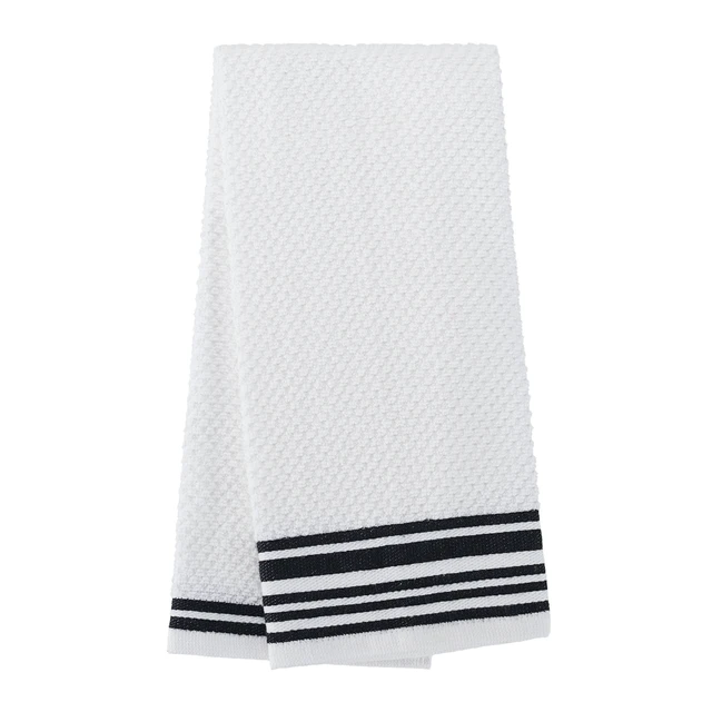 Alt view image 3 of 6 - Mainstays 4-Pack Woven Kitchen Towel Set, 16 x 26 Inches, Black