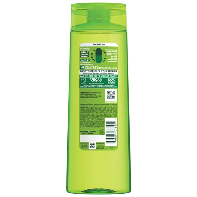 Alt view image 3 of 6 - Garnier Fructis Grow Strong Thickening Shampoo with Biotin, All Hair Types, 12.5fl oz