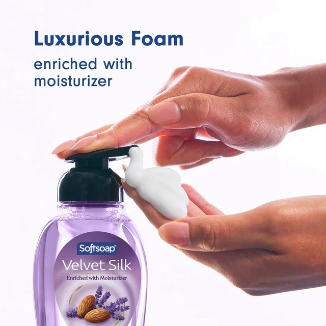 Alt view image 6 of 6 - Softsoap Velvet Silk Foaming Liquid Hand Soap, Dreamy Lavender & Almond Milk Scent, 9 fl oz