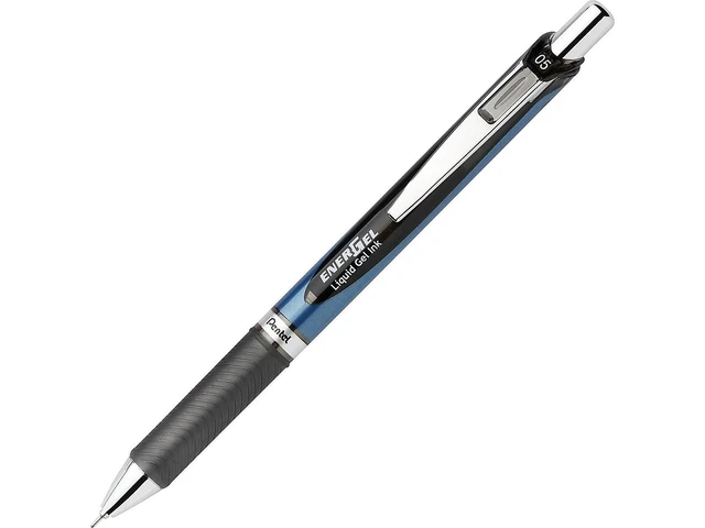 Alt view image 3 of 3 - Pentel EnerGel Deluxe RTX Retractable Pens, NeedlePoint, 0.5mm, Black Ink, 3 Count