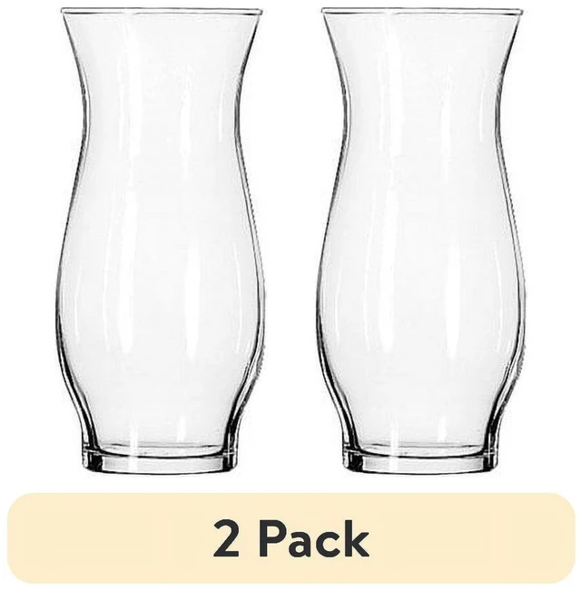 Main image of Libbey Clear Glass Hurricane Vase 6.5in (2 Pack)