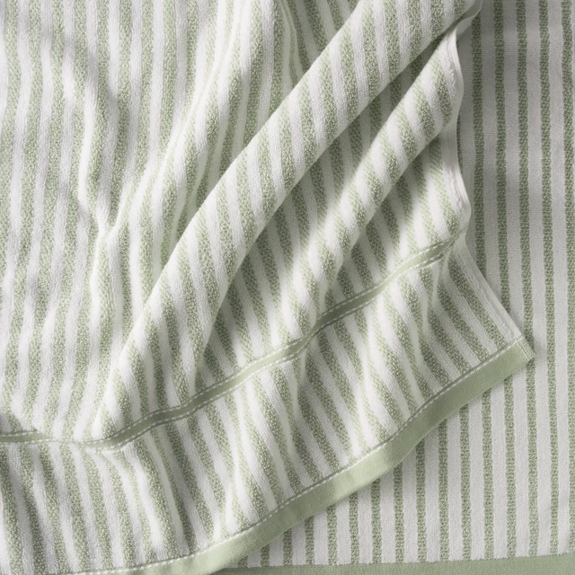 Alt view image 5 of 5 - Stripe Hand Towel, 100% Cotton, Sage Green, Beautiful by Drew Barrymore