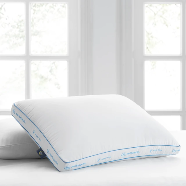 Alt view image 2 of 6 - Sertapedic Extra Firm Standard/Queen Hypoallergenic Bed Pillow (2-Pack)