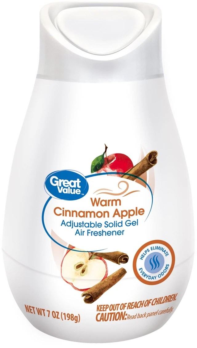 Alt view image 3 of 6 - Great Value Adjustable Solid Gel Cone Air Freshener (4 Pack) Warm Cinnamon Apple, 7 oz