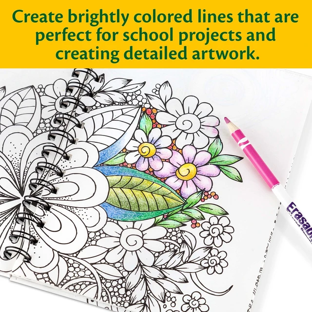 Alt view image 4 of 6 - Crayola Erasable Colored Pencils, 24 Count, School & Classroom Supplies for Kids and Teachers, Gift
