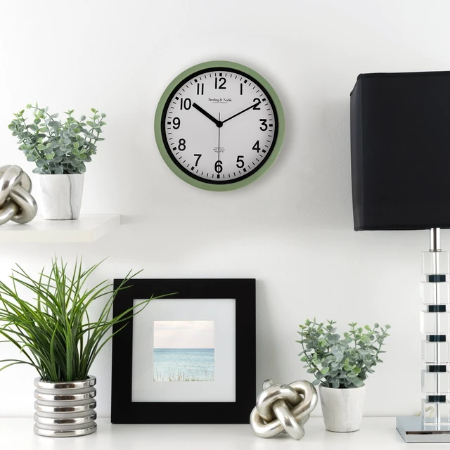 Alt view image 5 of 6 - Mainstays Basic 8.78" Sage Analog Round Modern Wall Clock