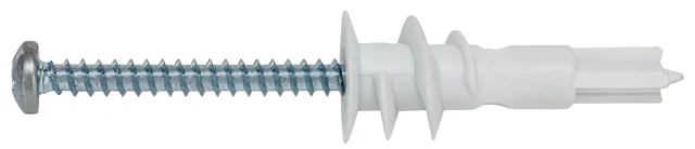 Alt view image 2 of 6 - Hillman #6 Nylon Drywall Anchor Screws, Pan Head Phillips, 50 lb., White, 8 Pack