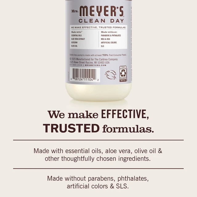 Alt view image 5 of 6 - Mrs. Meyer's Clean Day Hand Soap, Lavender Scent, 12.5Fl Oz