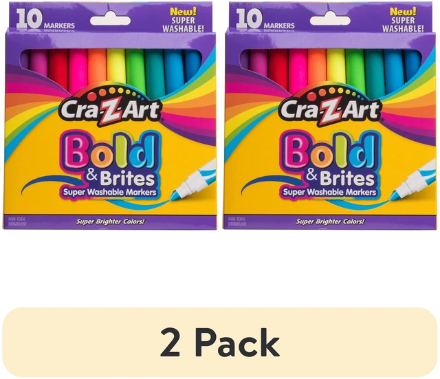 Main image of Cra-Z-Art Super Washable Bold Brite Art Markers, 10-Count (2-Pack)